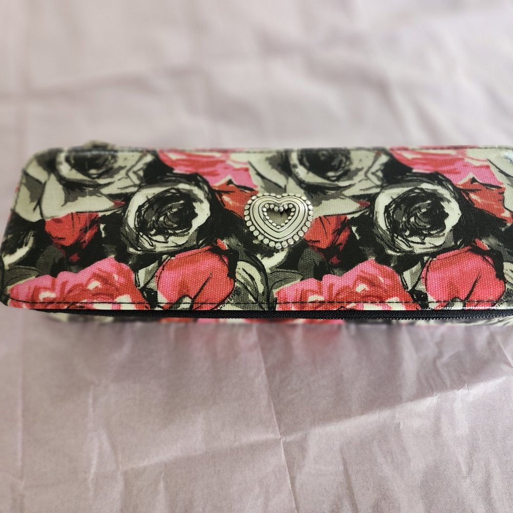 Brighton - Jewelry Box / Travel Case - Madison Rose Floral Zippered